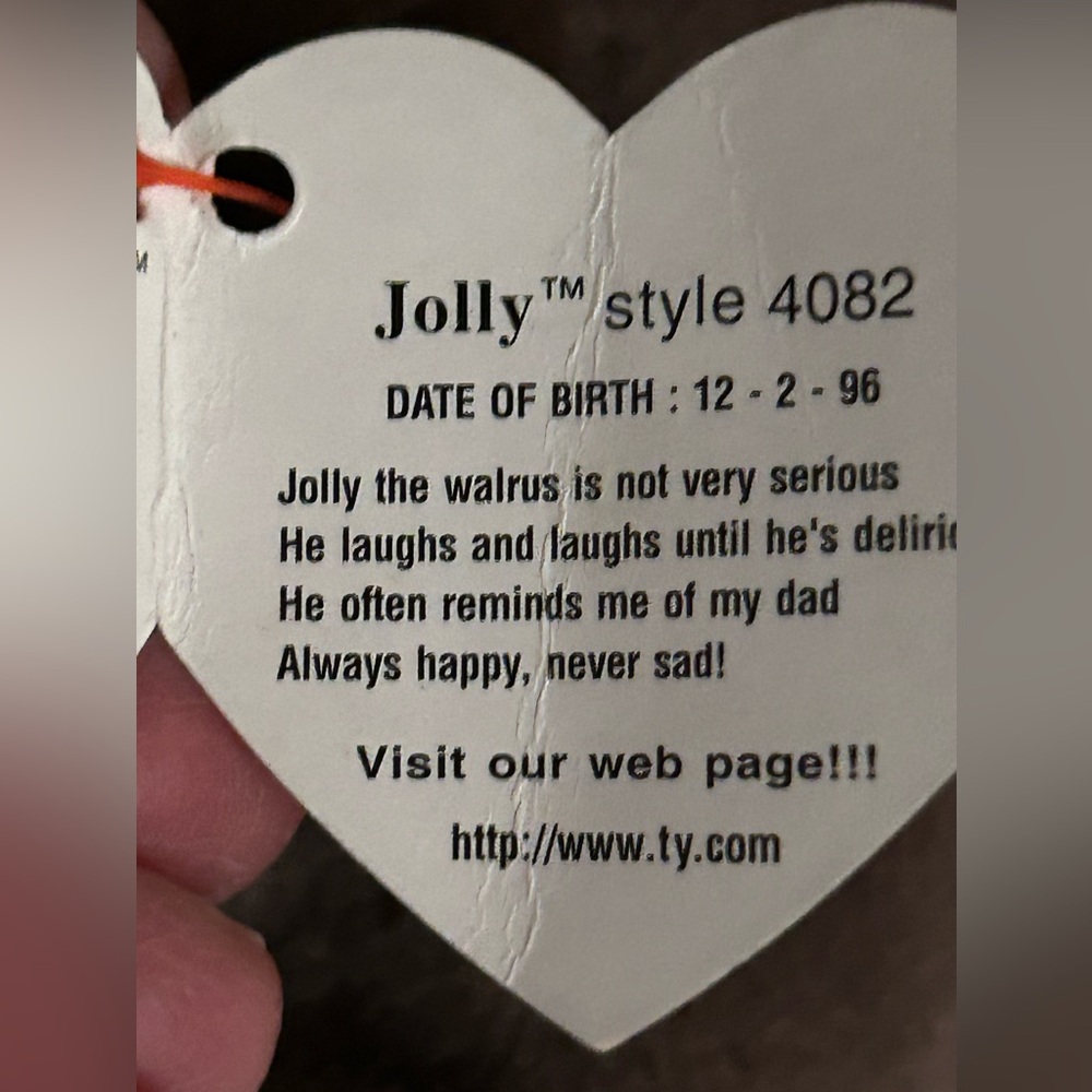 TY Jolly the walrus in beautiful condition with original tag. - Picture 11 of 11